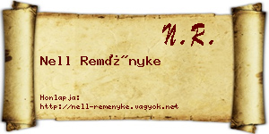 Nell Reményke névjegykártya